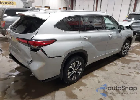 2020 Toyota Highlander Hybrid Xle z USA, uszkodzony, nr VIN 5TDGBRCH7LS505291
